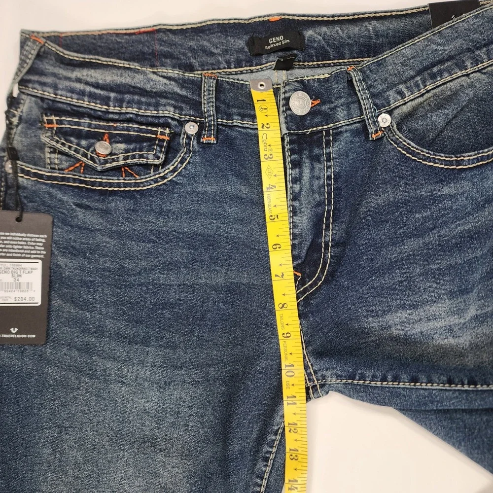 True Religion Geno Men's Jeans Size 34X32 Y2K Streetwear Big Flap NWT